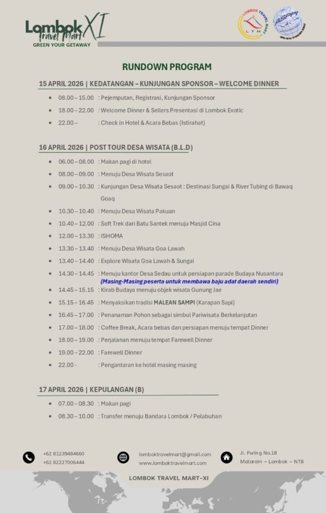 Rundown Lombok Travel Mart XI Update 2026-02-11b